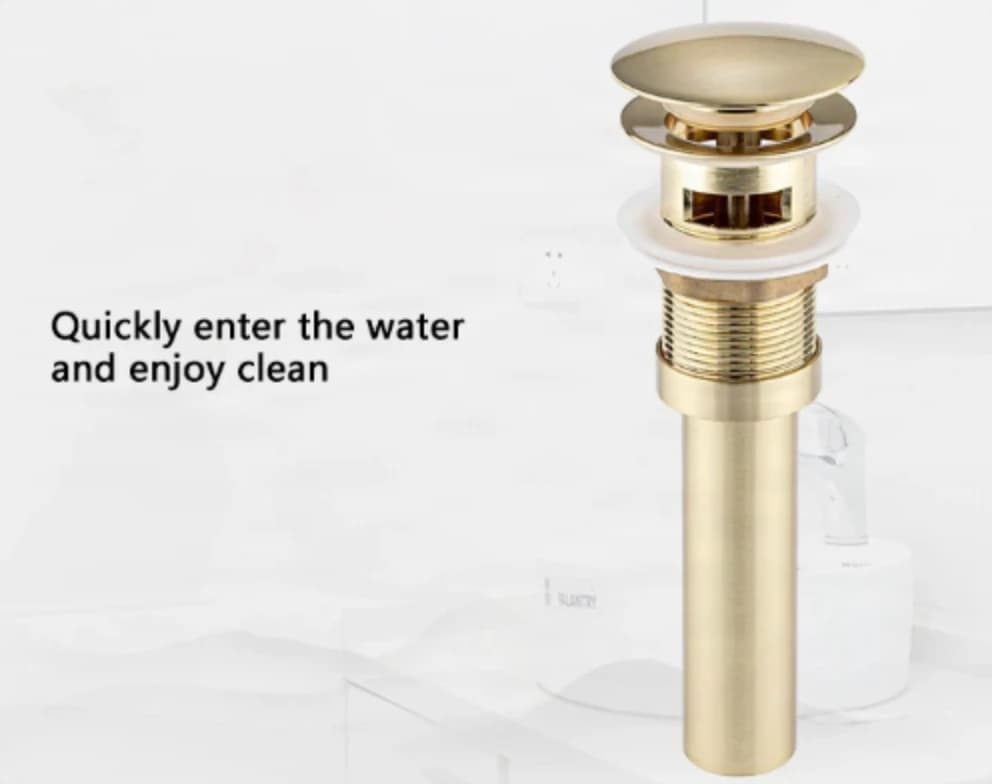 Piletta di scarico click-clack per lavabo ELITE EDITION BSD1046 in oro spazzolato e oro