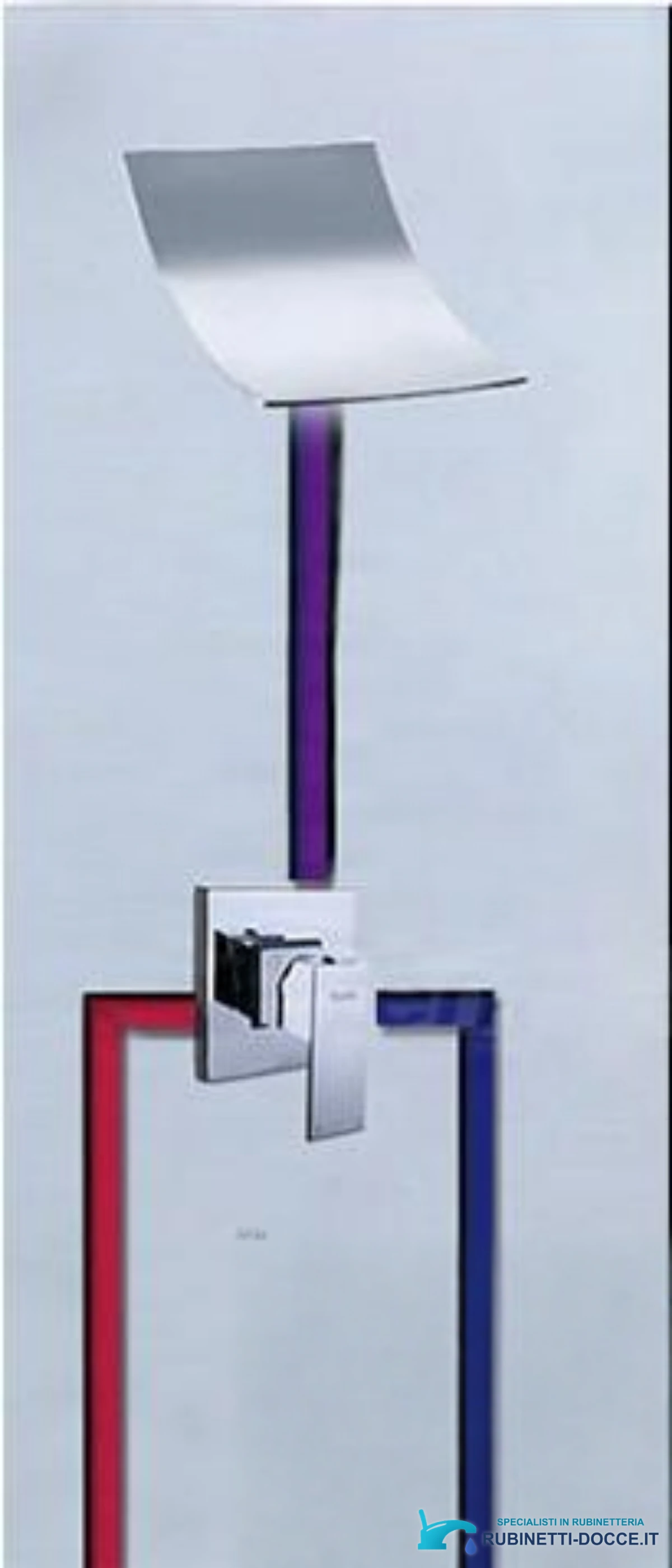 Schema del sistema doccia da incasso PT61219 con bocca a cascata