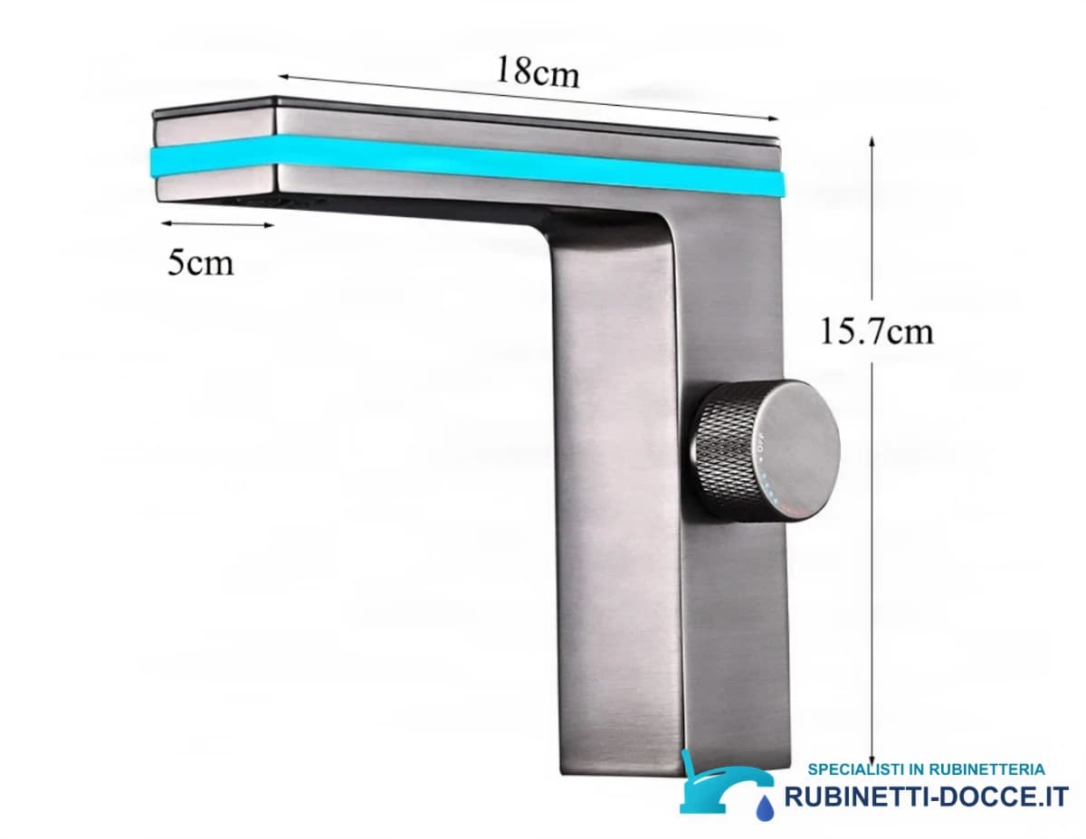Dimensioni del rubinetto lavabo ELITE EDITION BS1826: 18 cm di larghezza e 15,7 cm di altezza