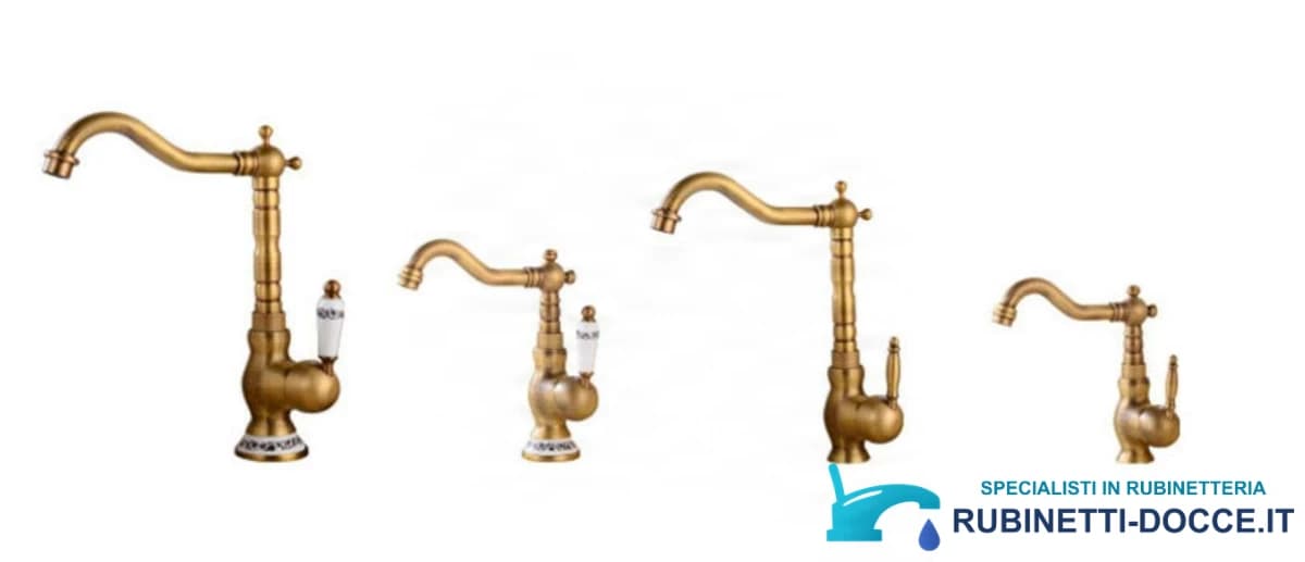 Rubinetto per lavabo EYN VA1646 con bocca girevole, due altezze e più finiture