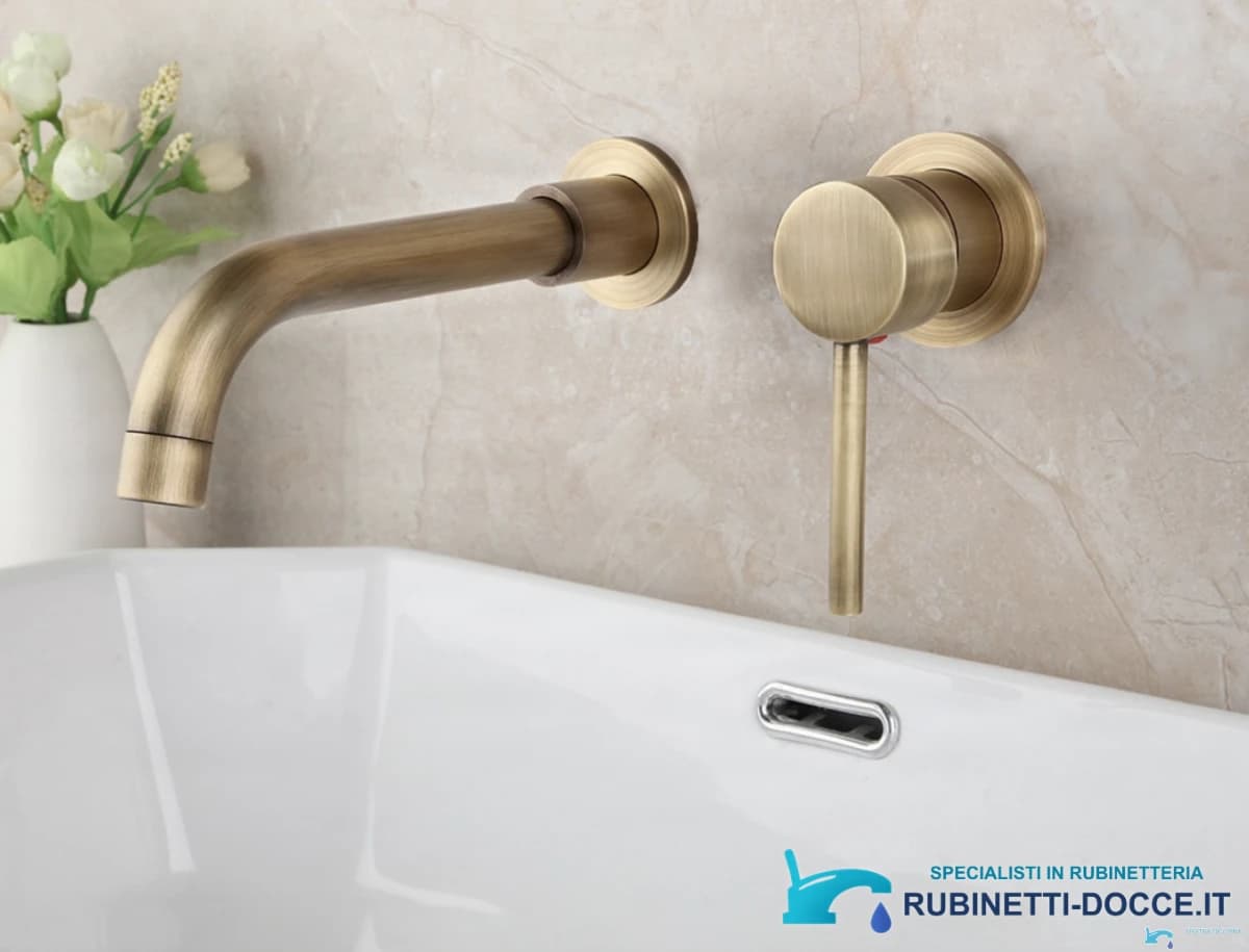 Miscelatore lavabo da incasso ATP1808 in ottone anticato spazzolato