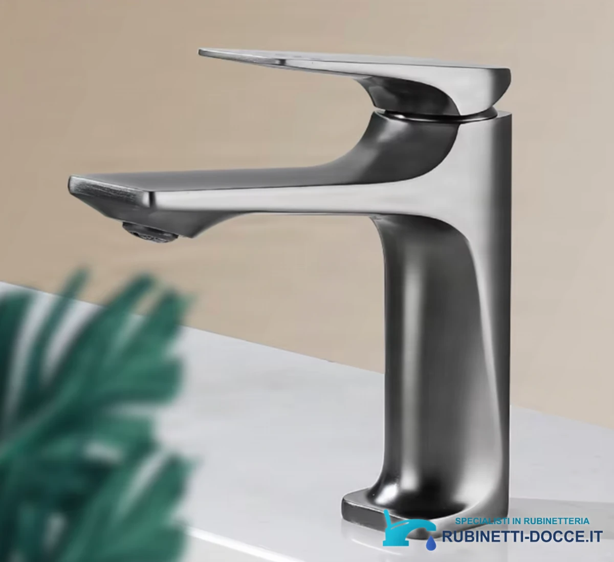 Miscelatore in acciaio inox per cucina e bagno ELITE EDITION BS2150 in grigio grafite satinato
