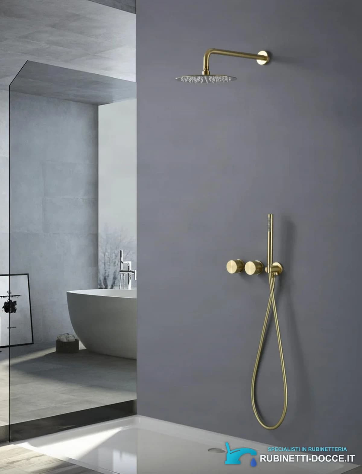 Sistema doccia da incasso ELITE EDITION BCS1343 in ottone, multigetto, in più finiture tra cui oro spazzolato e nero opaco