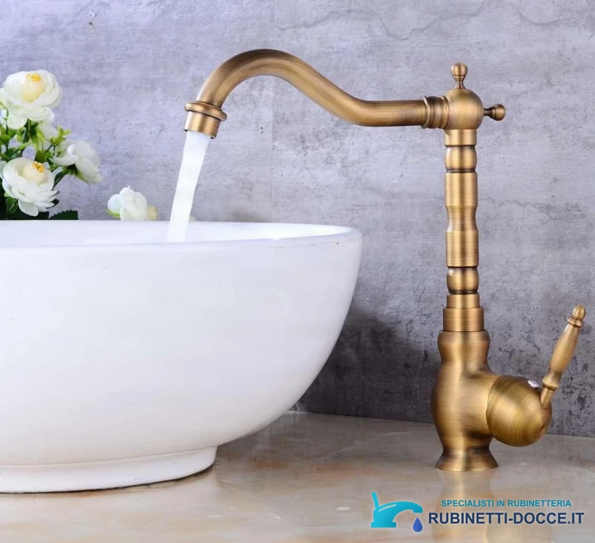Rubinetto per lavabo EYN VA1646 con bocca girevole, due altezze e più finiture