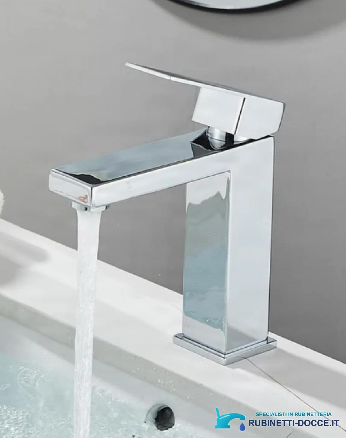 Miscelatore per lavabo EYN BS1103 in ottone, in più finiture tra cui cromo e nero opaco