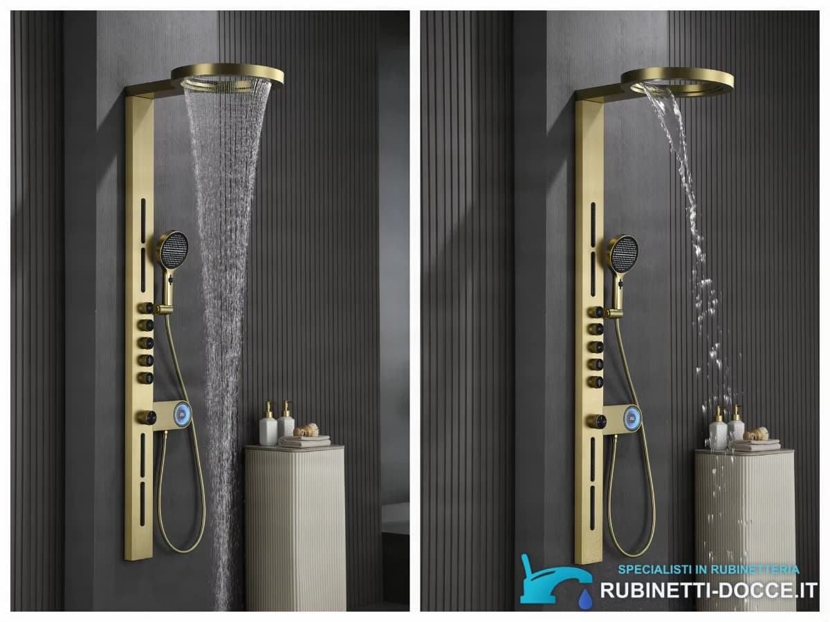 ELITE EDITION BSW1726 in uso: finitura dorata con getto d'acqua