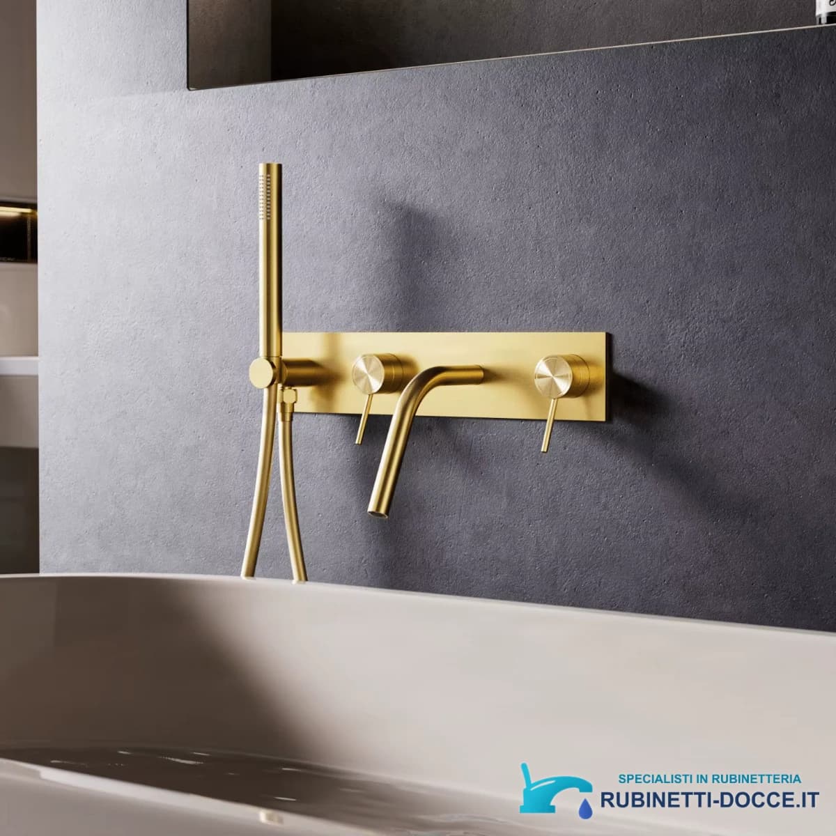 Miscelatore vasca incasso in rame ELITE EDITION BSC1716 in oro spazzolato